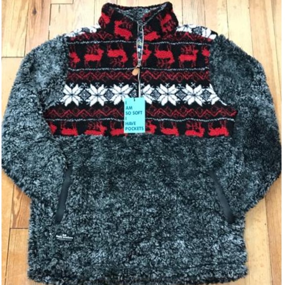 Simply Southern Tops - Simply Southern Sherpa Deer Design Pullover